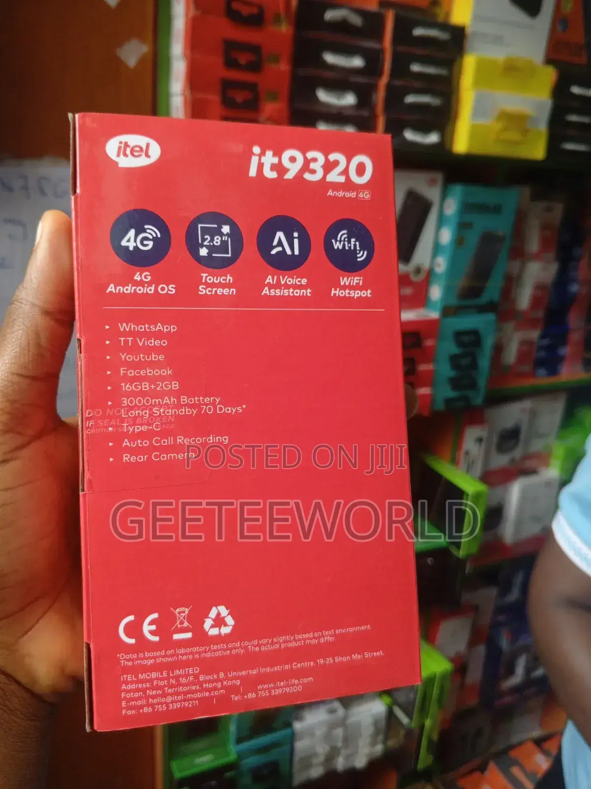 New Itel P32 8 GB Black
