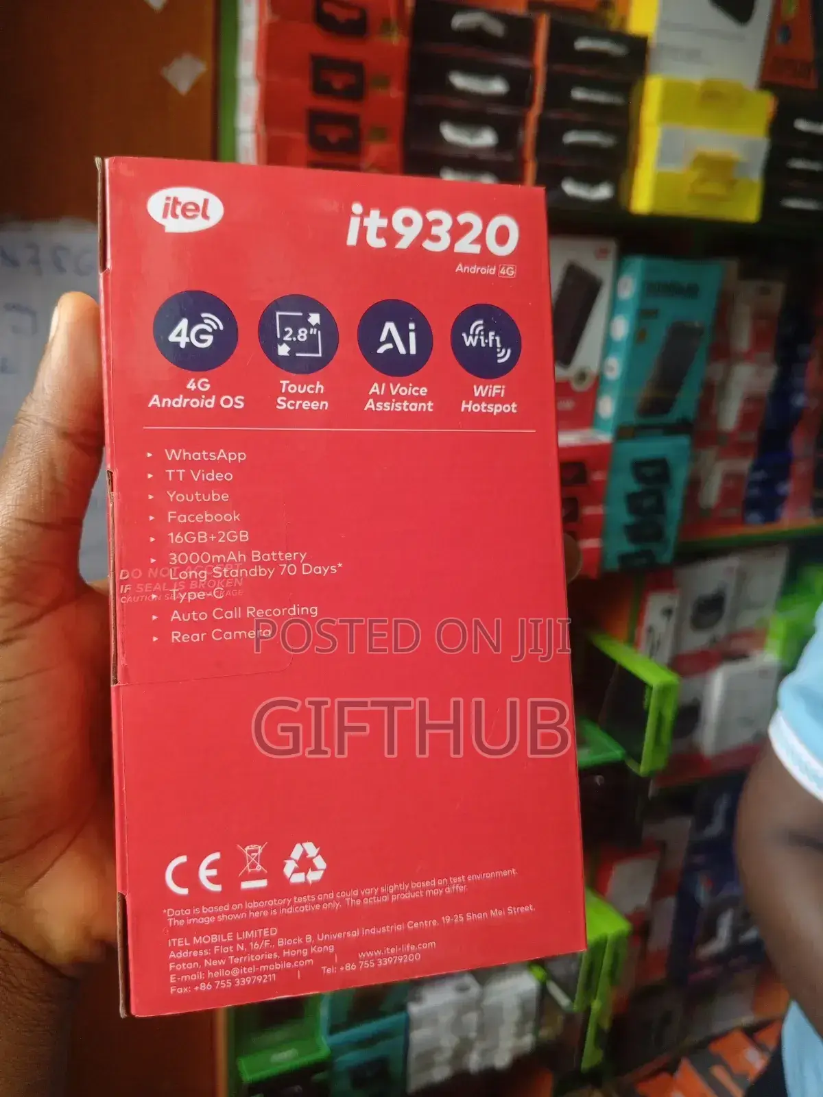 New Itel P32 8 GB Black