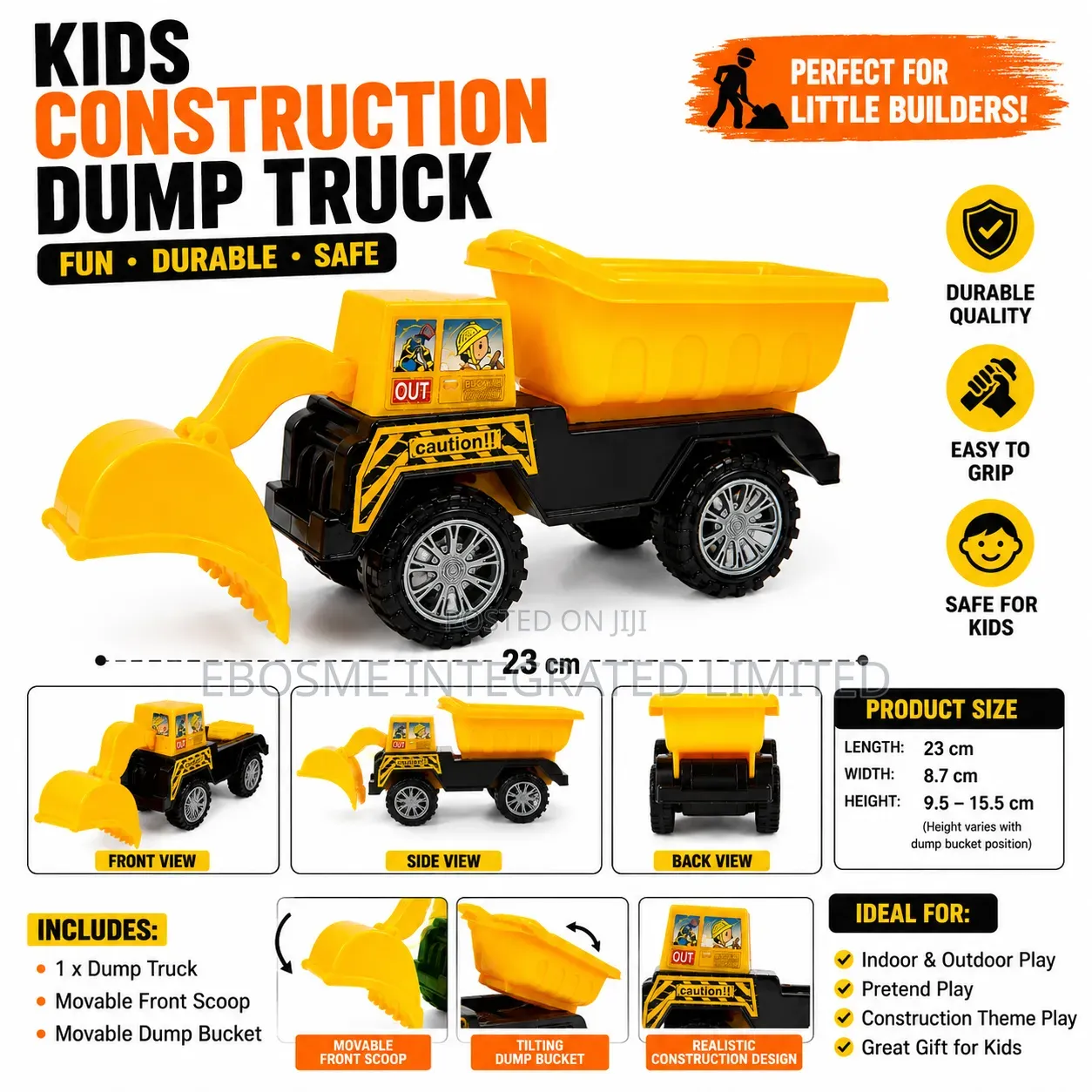 Kids Construction Dump Truck Toy
