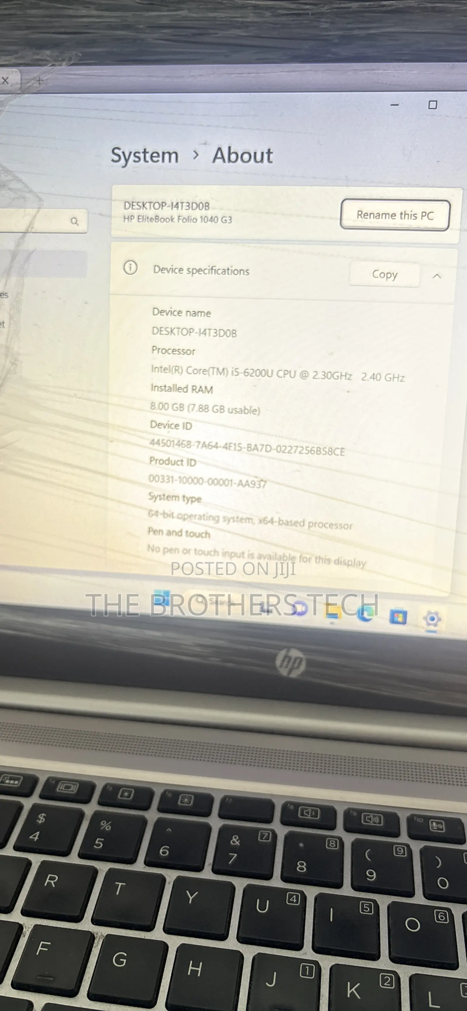 Laptop HP EliteBook 1040 G3 8GB Intel Core i5 SSD 256GB