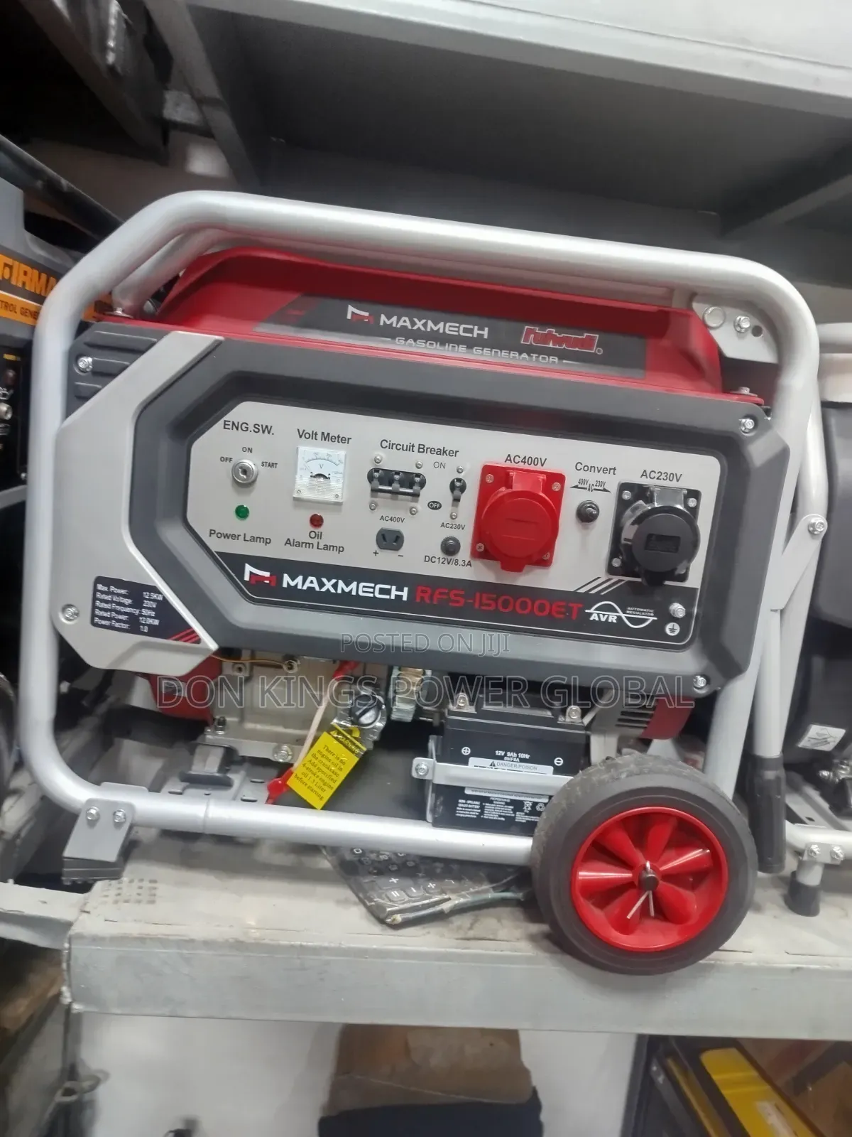 Maxmech RFS 15000et 12.0kav Fuel-Efficient Petrol Generator