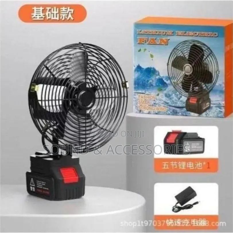 Lithium Electric Rechargeable Fan With 2 48volts Batteries