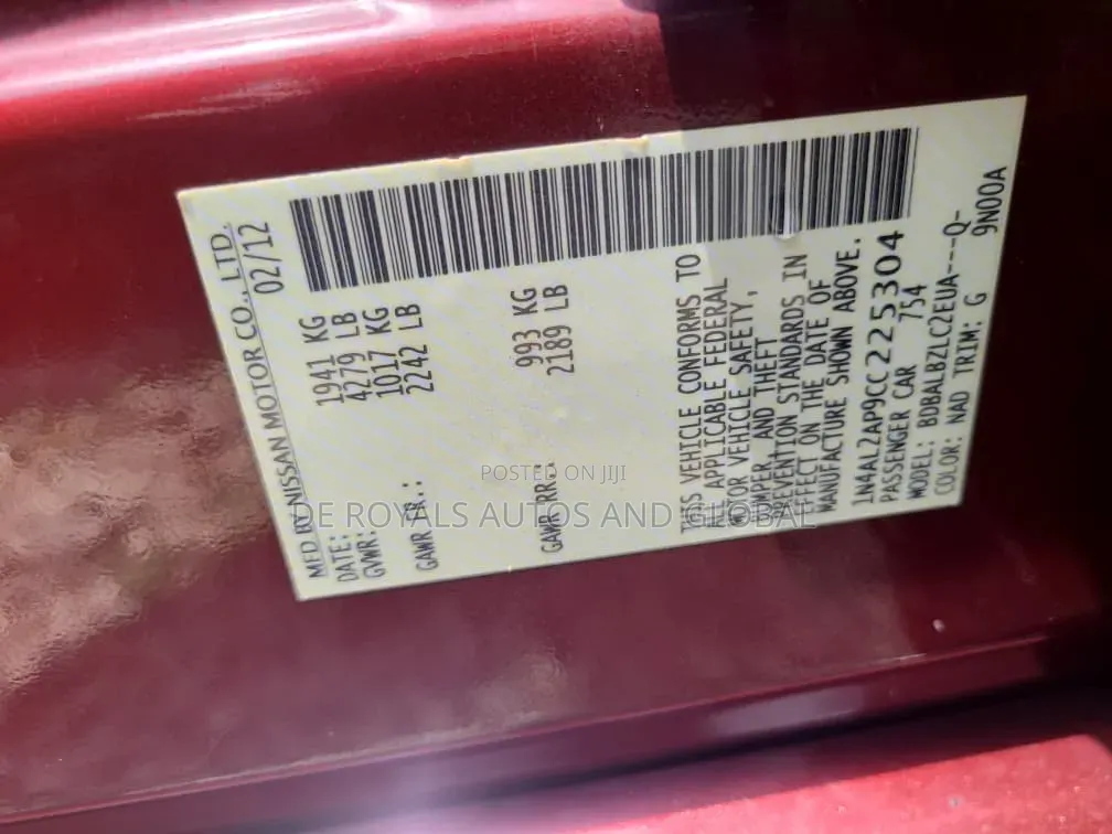 Nissan Almera 2012 Red