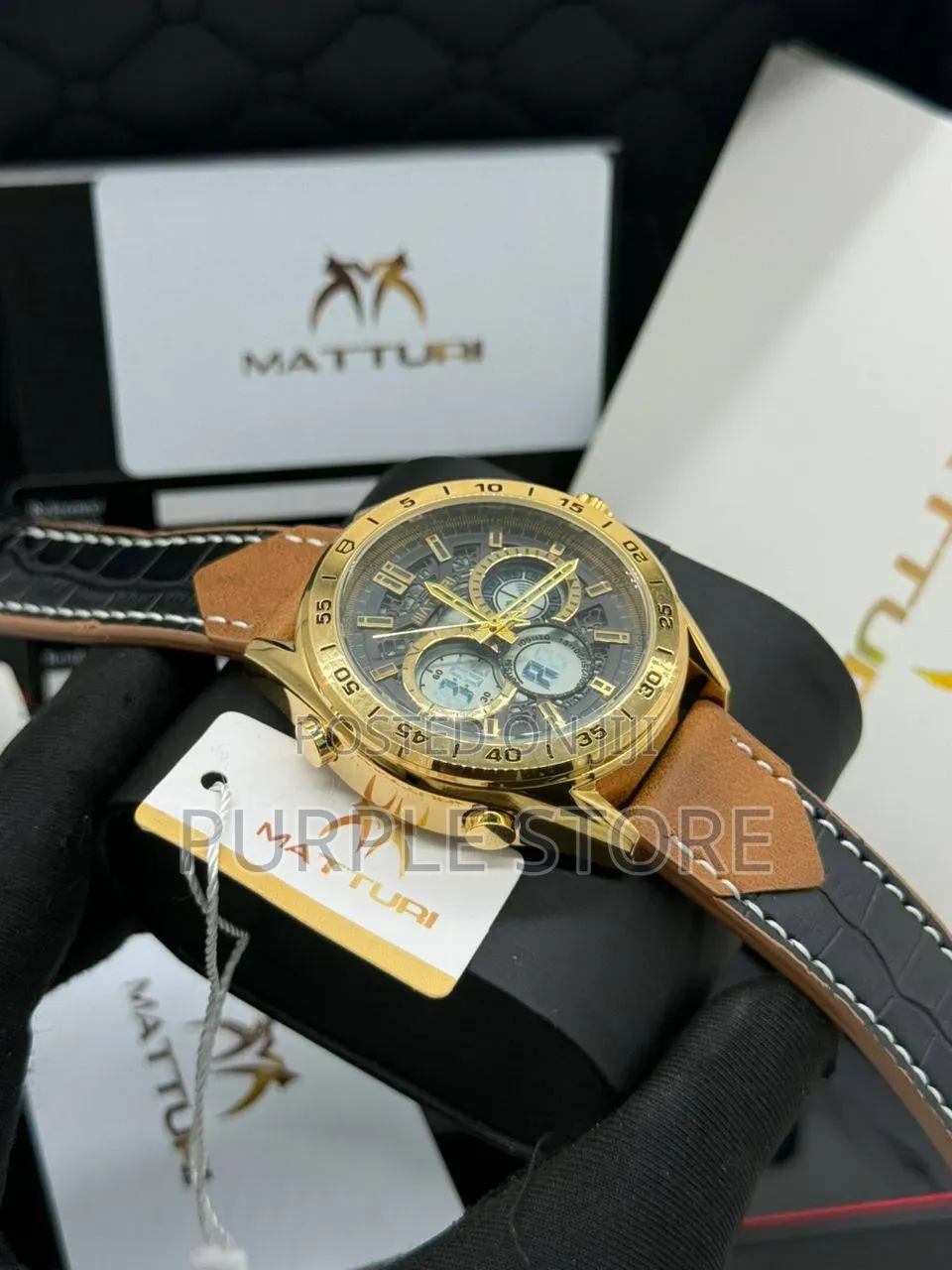 Matturi Digital and Analog Chronograph Watches