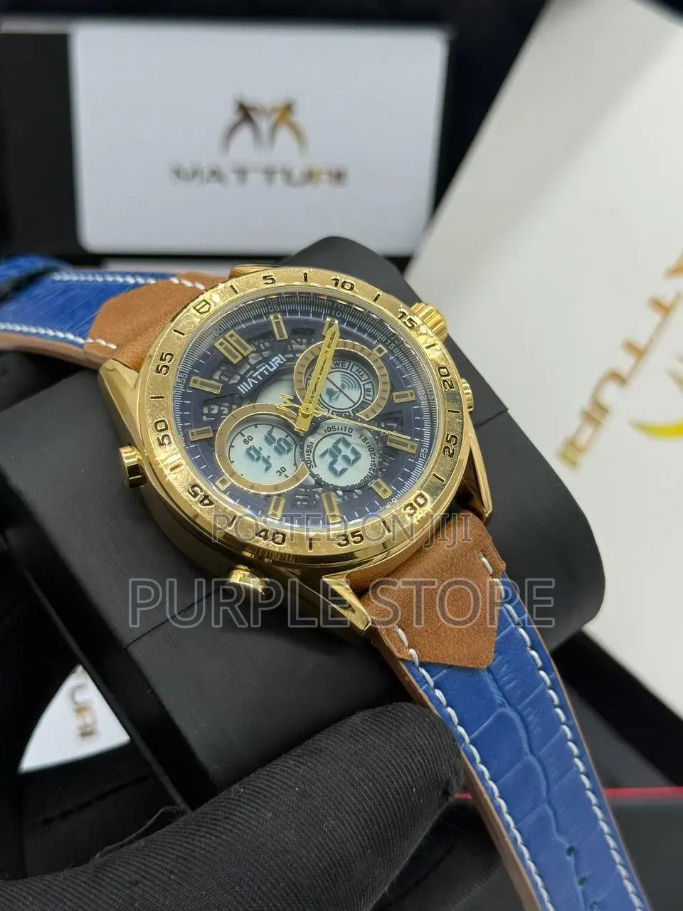 Matturi Digital and Analog Chronograph Watches