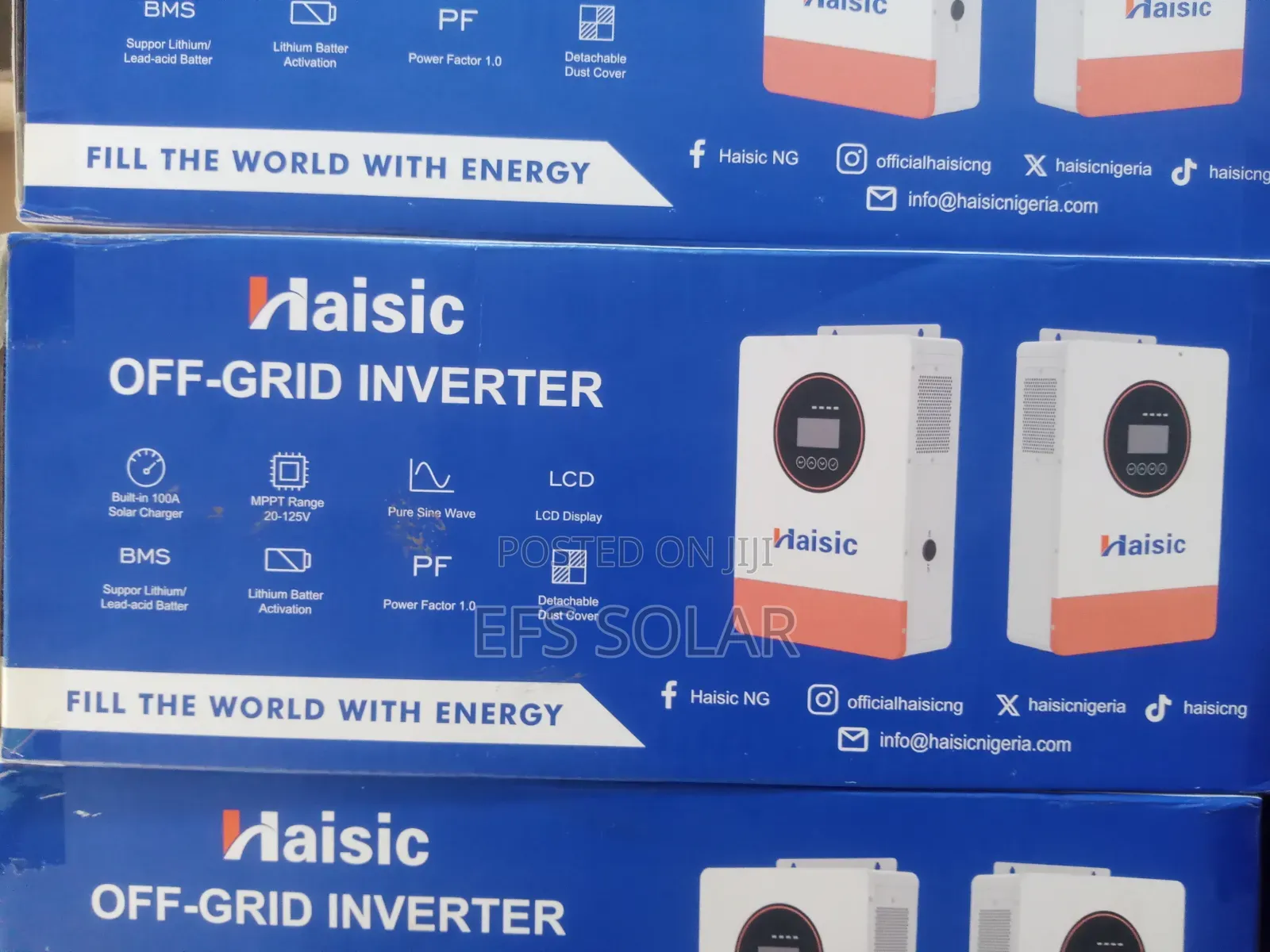 Haisic 1.5kva 12v Off-Grid Pure Sine Wave Solar Inverter