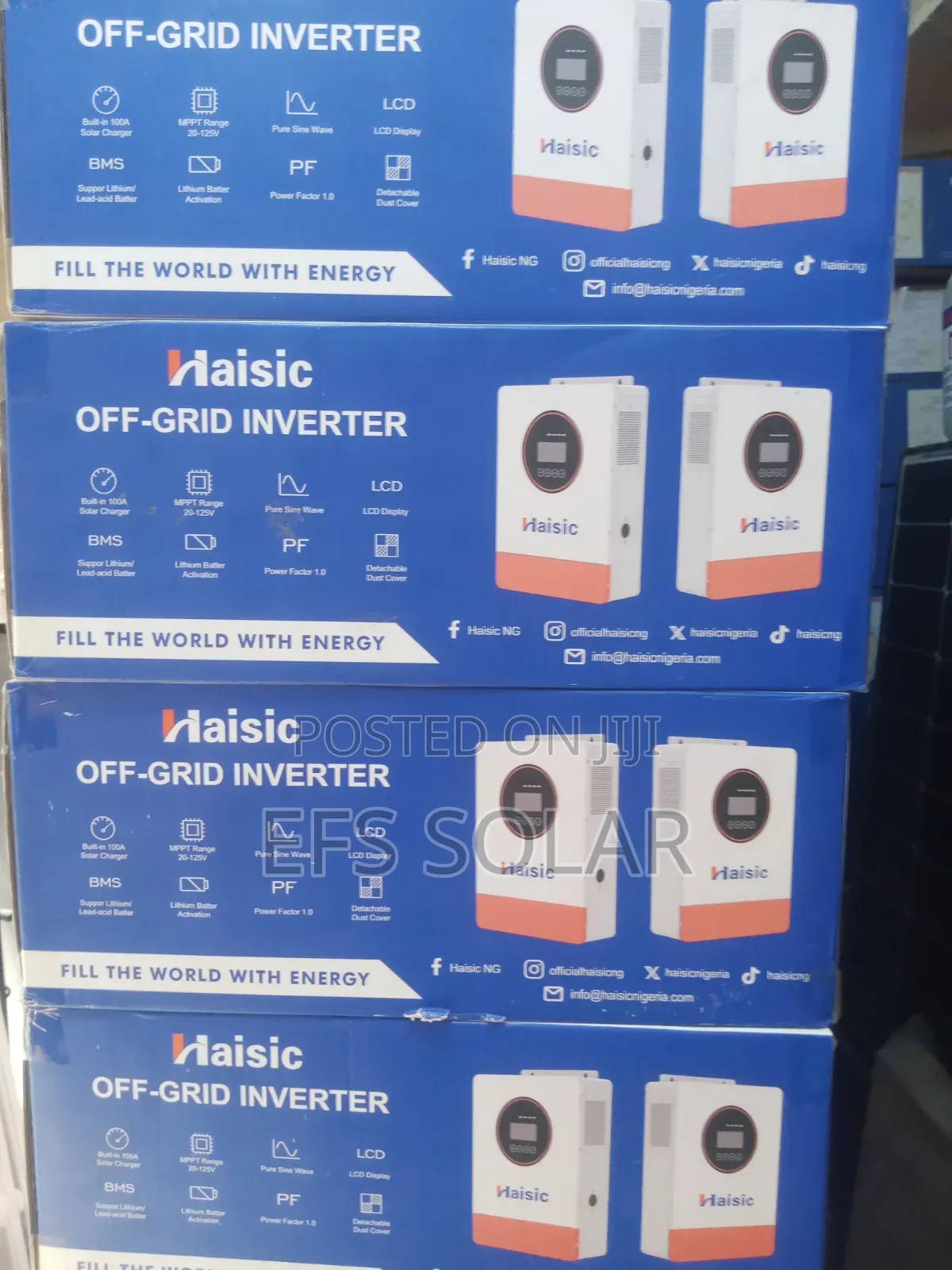 Haisic 1.5kva 12v Off-Grid Pure Sine Wave Solar Inverter