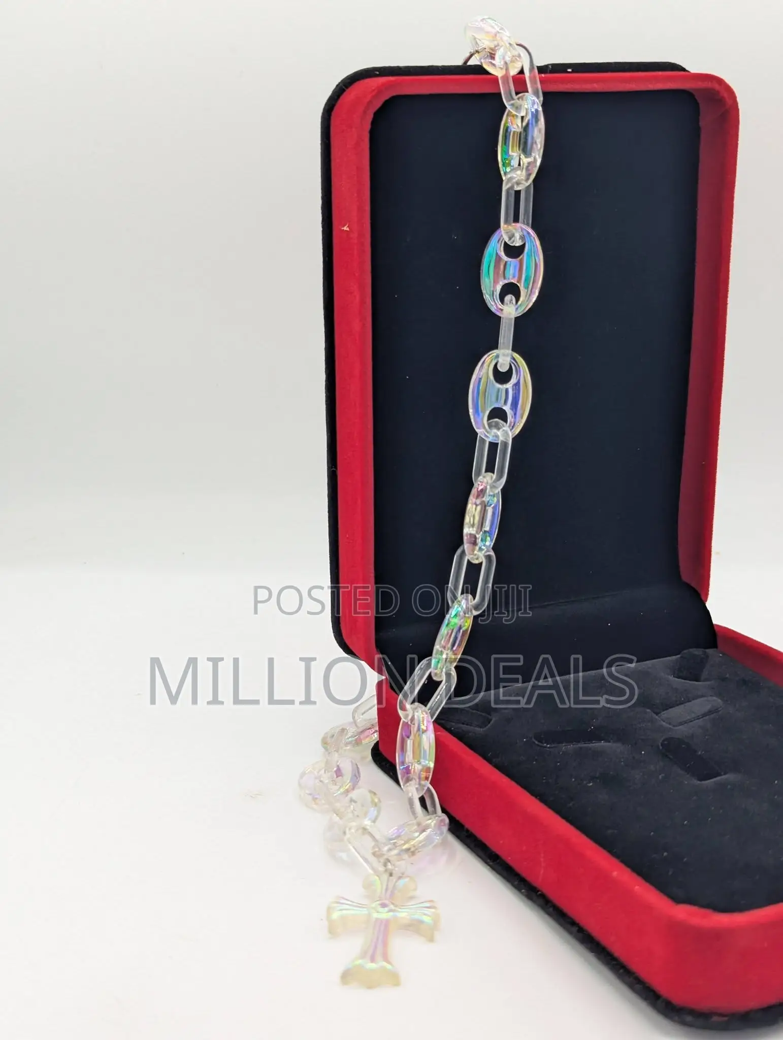 Shinny Silicon Ski Men's Neckpiece White