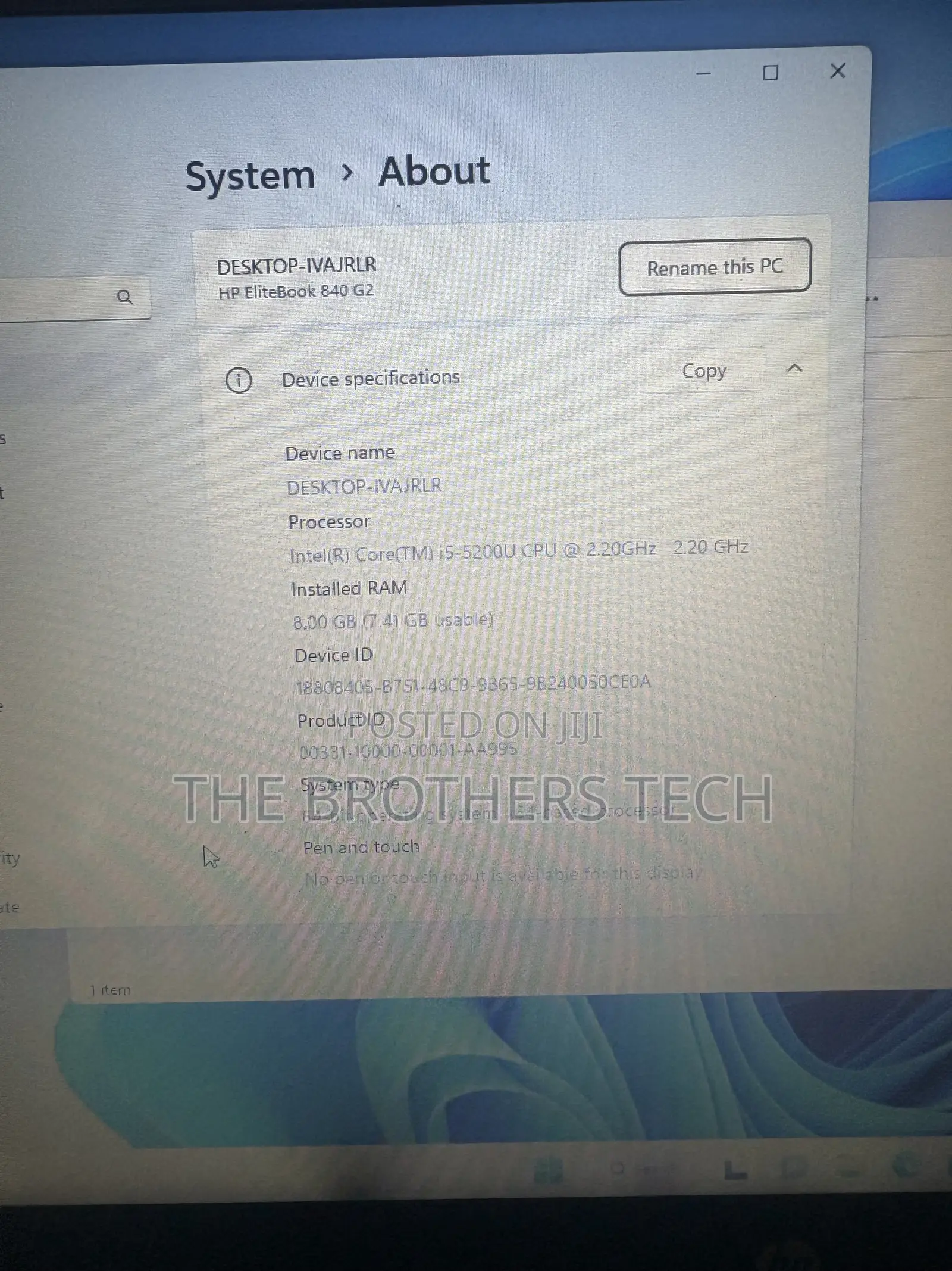 Laptop HP EliteBook 840 G2 8GB Intel Core i5 HDD 500GB