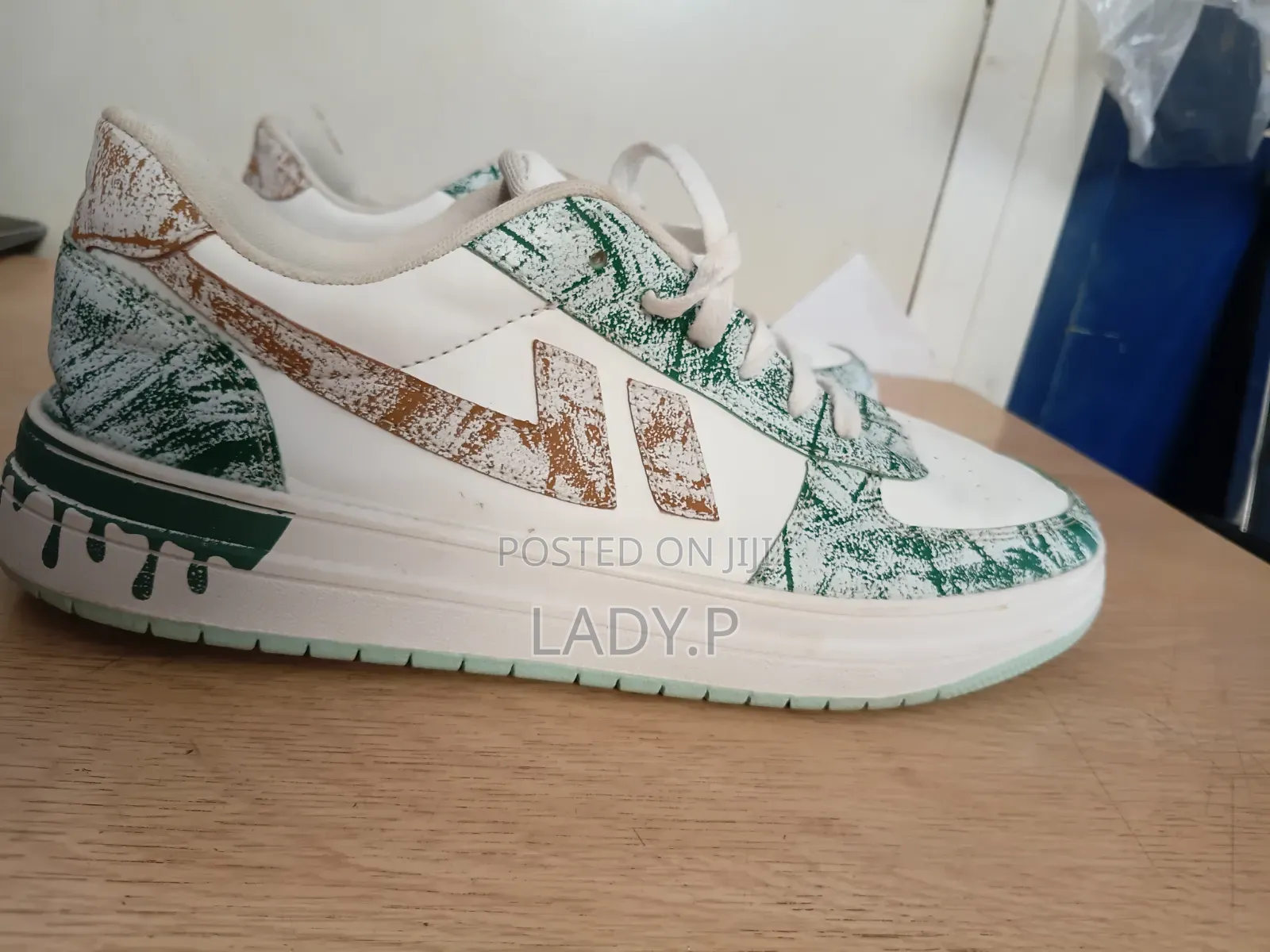 Shein Men's Random Print Low-Top Casual Sneakers- Size 46
