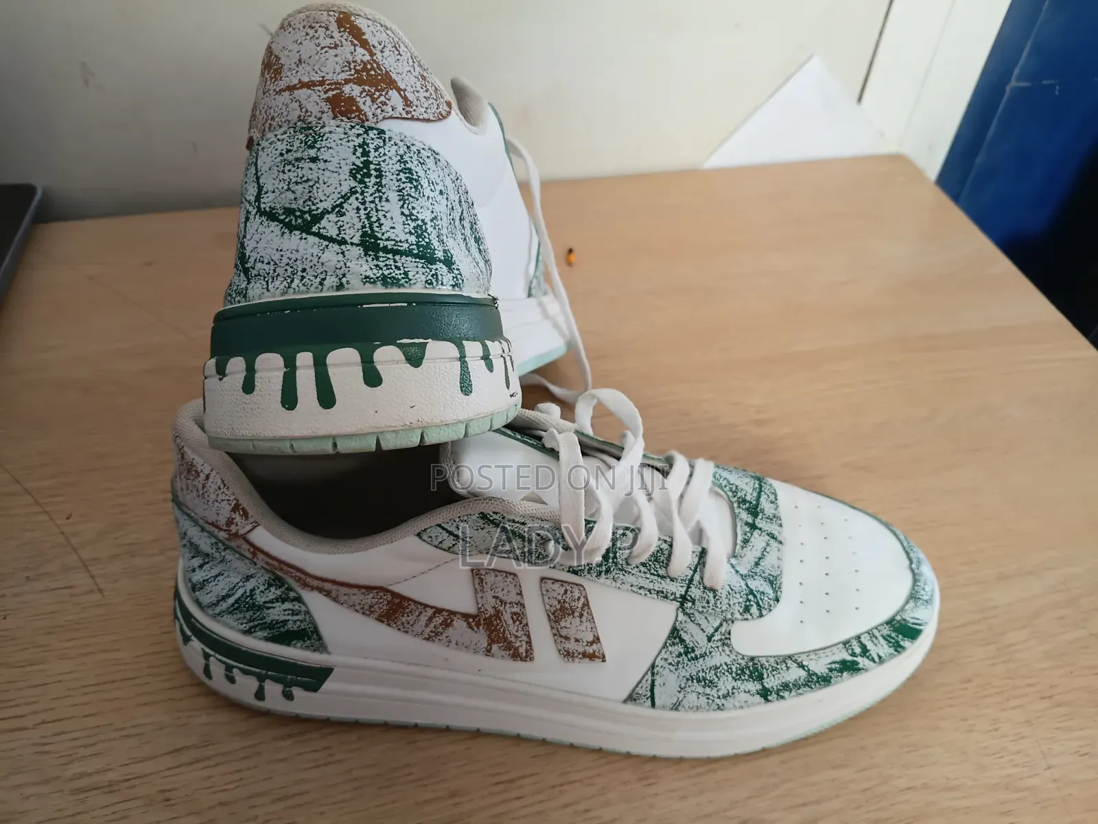 Shein Men's Random Print Low-Top Casual Sneakers- Size 46