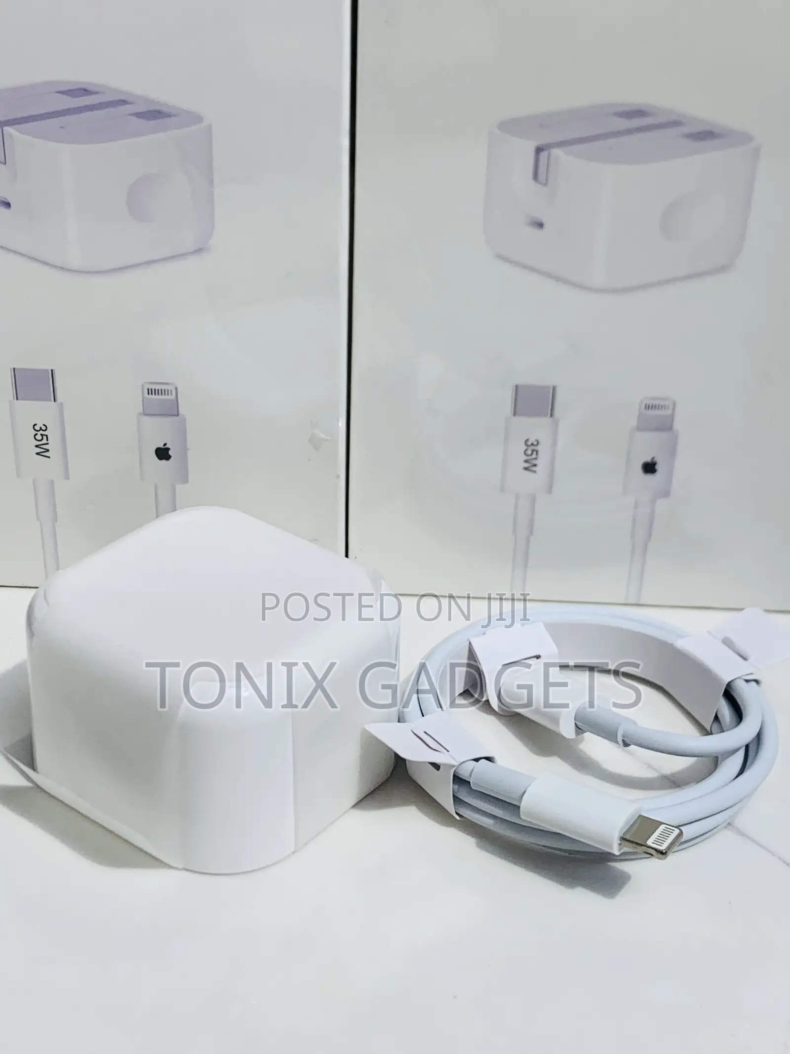 iPhone 35w Dual Usb-C Power Adapter Usb-C to Lightning Cable