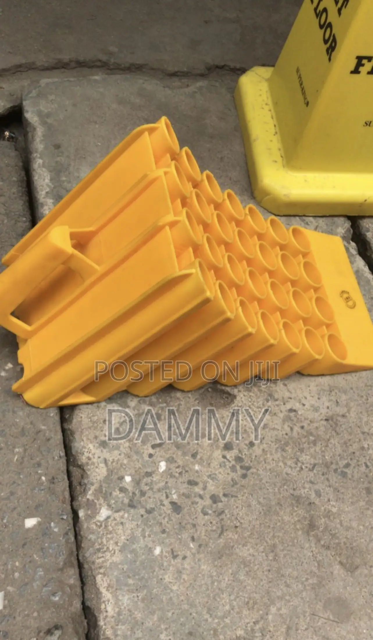 Yellow Plastic Wheel Chock