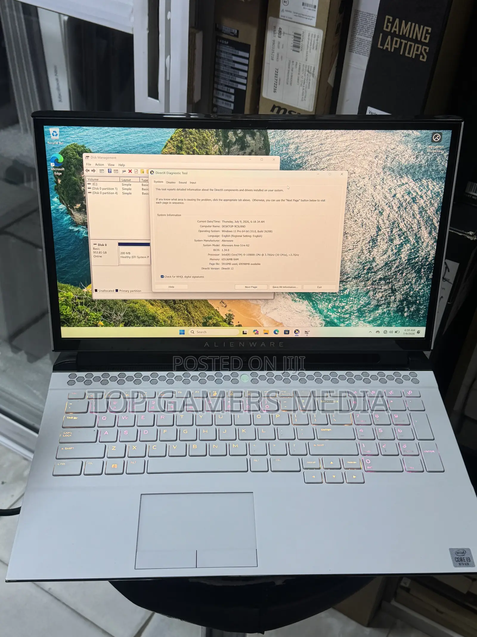 Laptop Dell 32GB Intel Core i9 SSD 1T