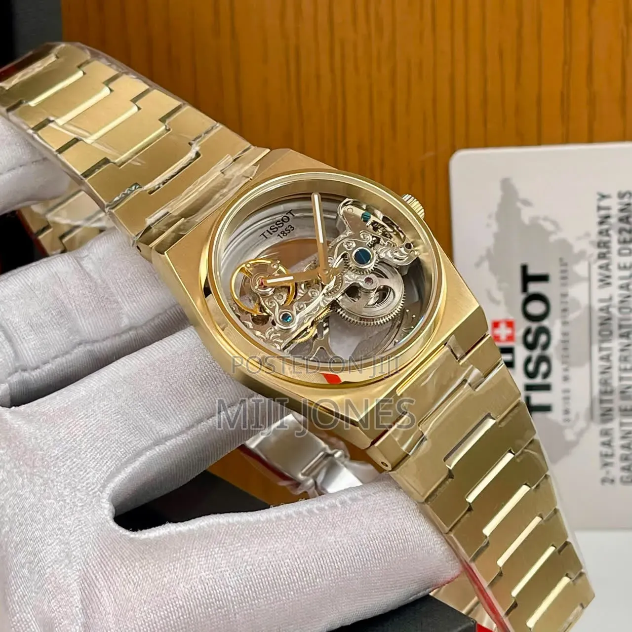 Tissot Inspired Skeleton Watch for Men - Steel Chain No Stones*
