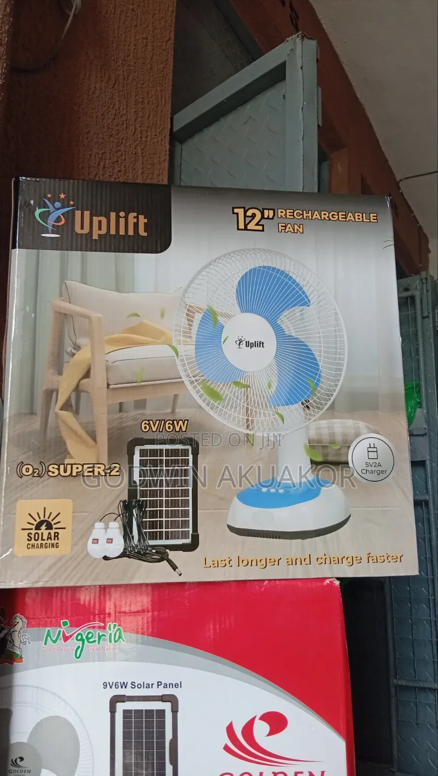 Table Top Rechargeable Solar Fan