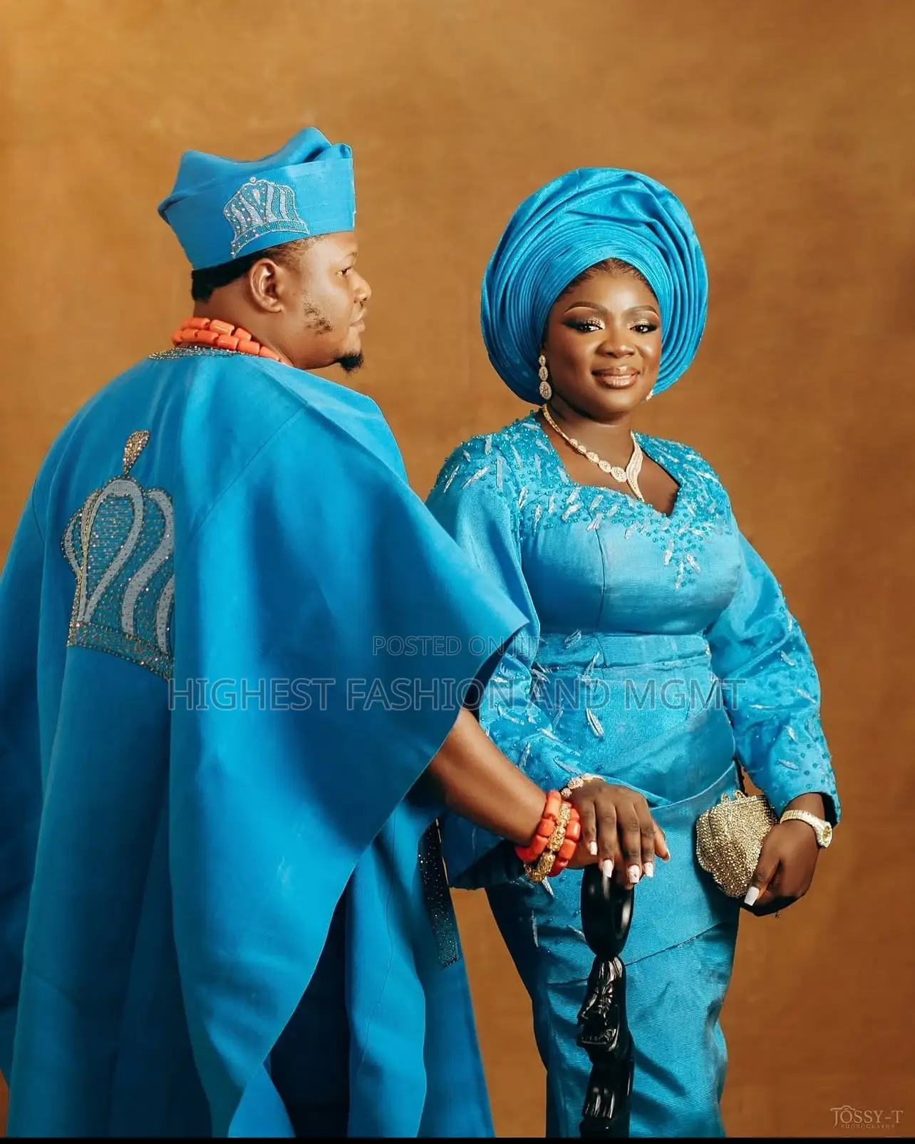 Azure Embellished Gown Men’S Embroidered Azure Agbada