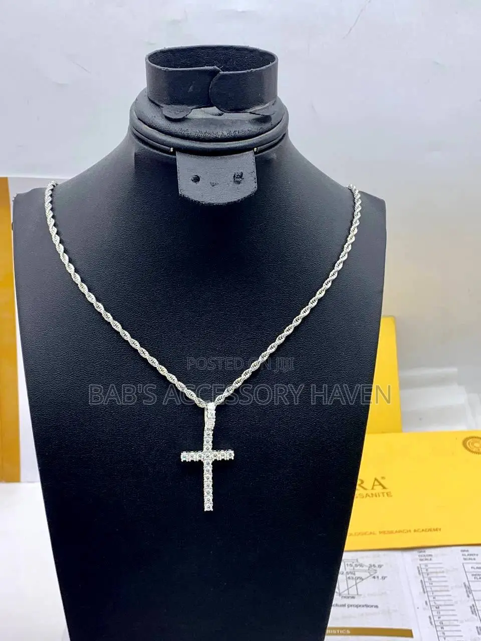 VVS Moissanite Diamond Cross Pendant