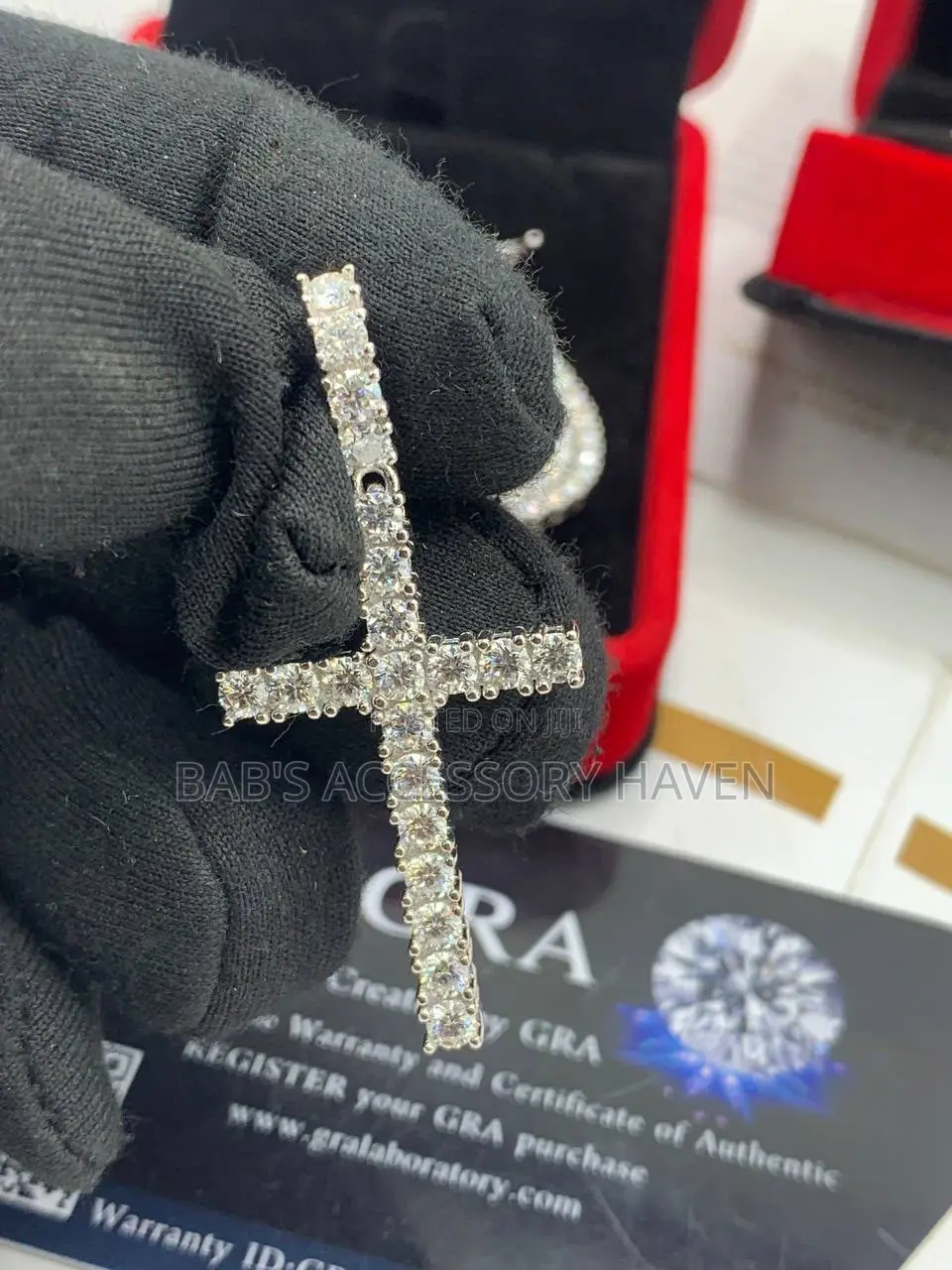 VVS Moissanite Diamond Cross Pendant