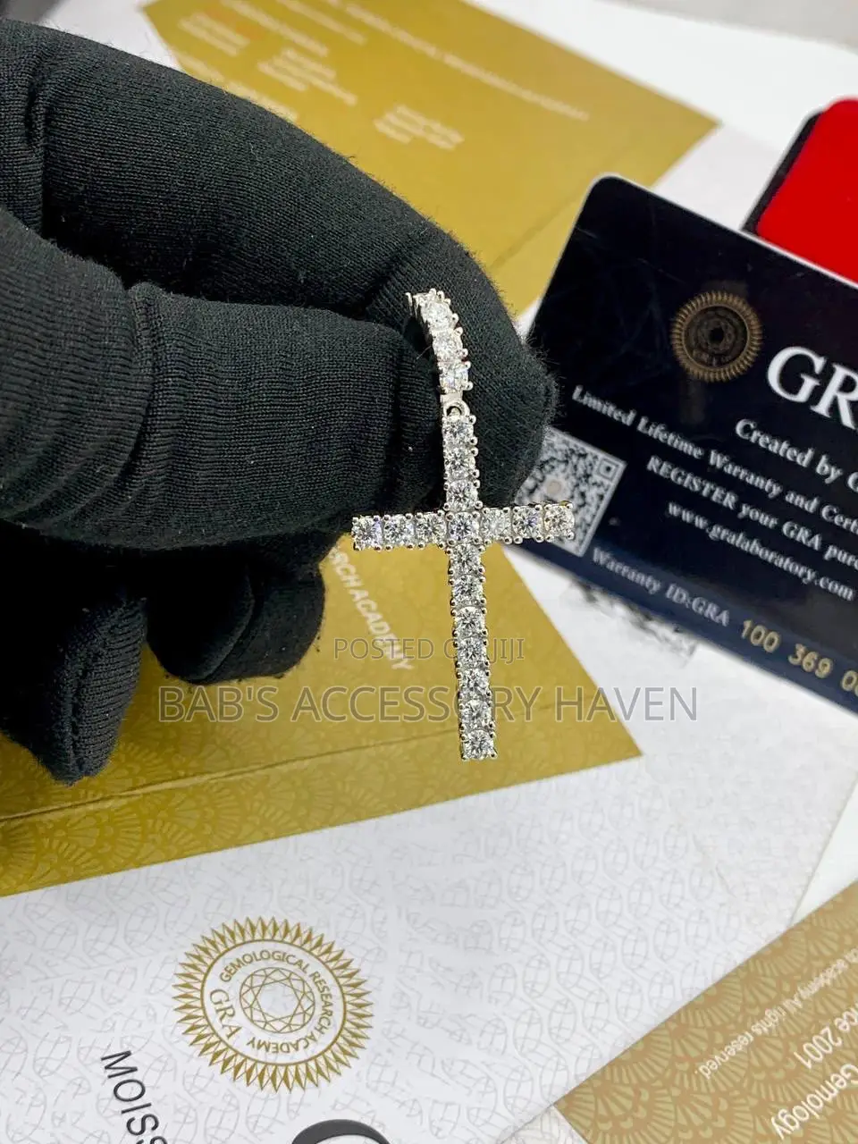 VVS Moissanite Diamond Cross Pendant