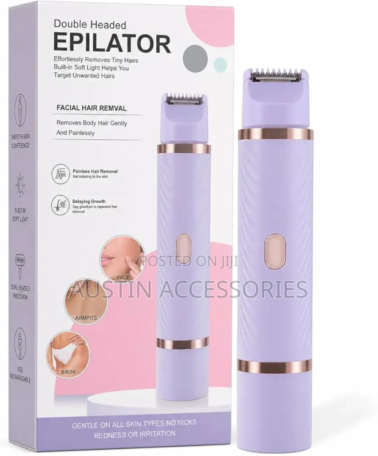 Portable Double Headed Epilator For Woman Hair Remover