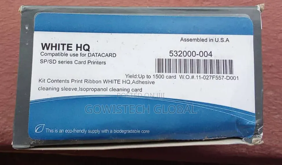 Datacard White Monochrome Ribbons