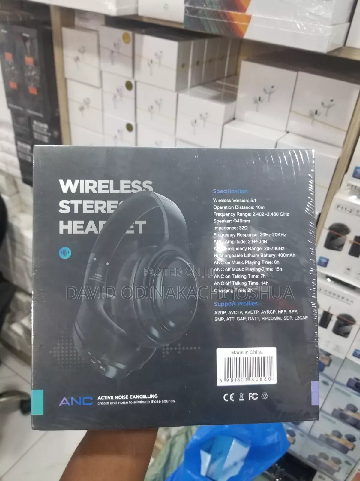 Vj099 Wireless Stereo Headset (With Active Noise Cancellation)