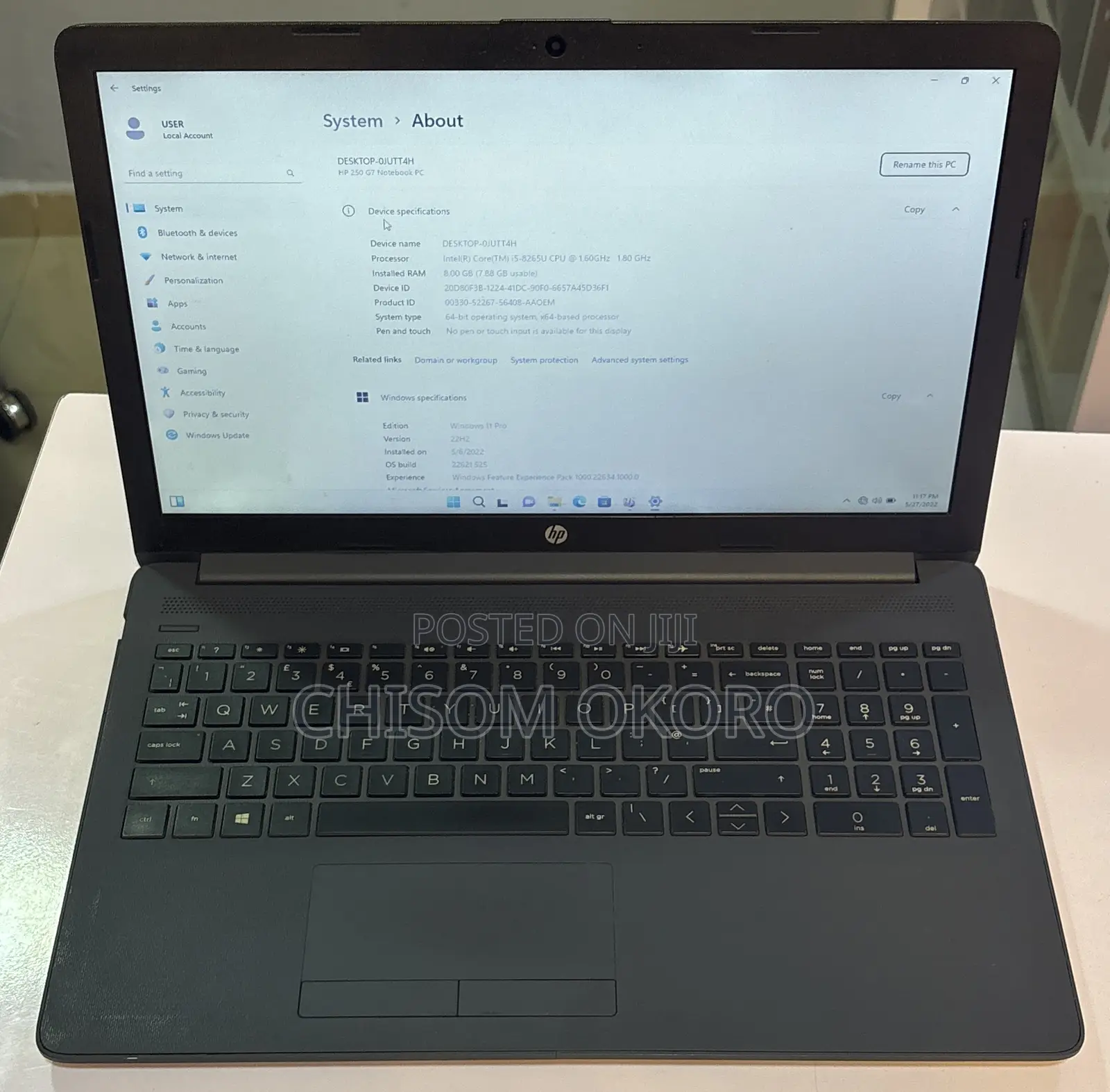 Laptop HP 250 G7 8GB Intel Core i5 SSD 256GB