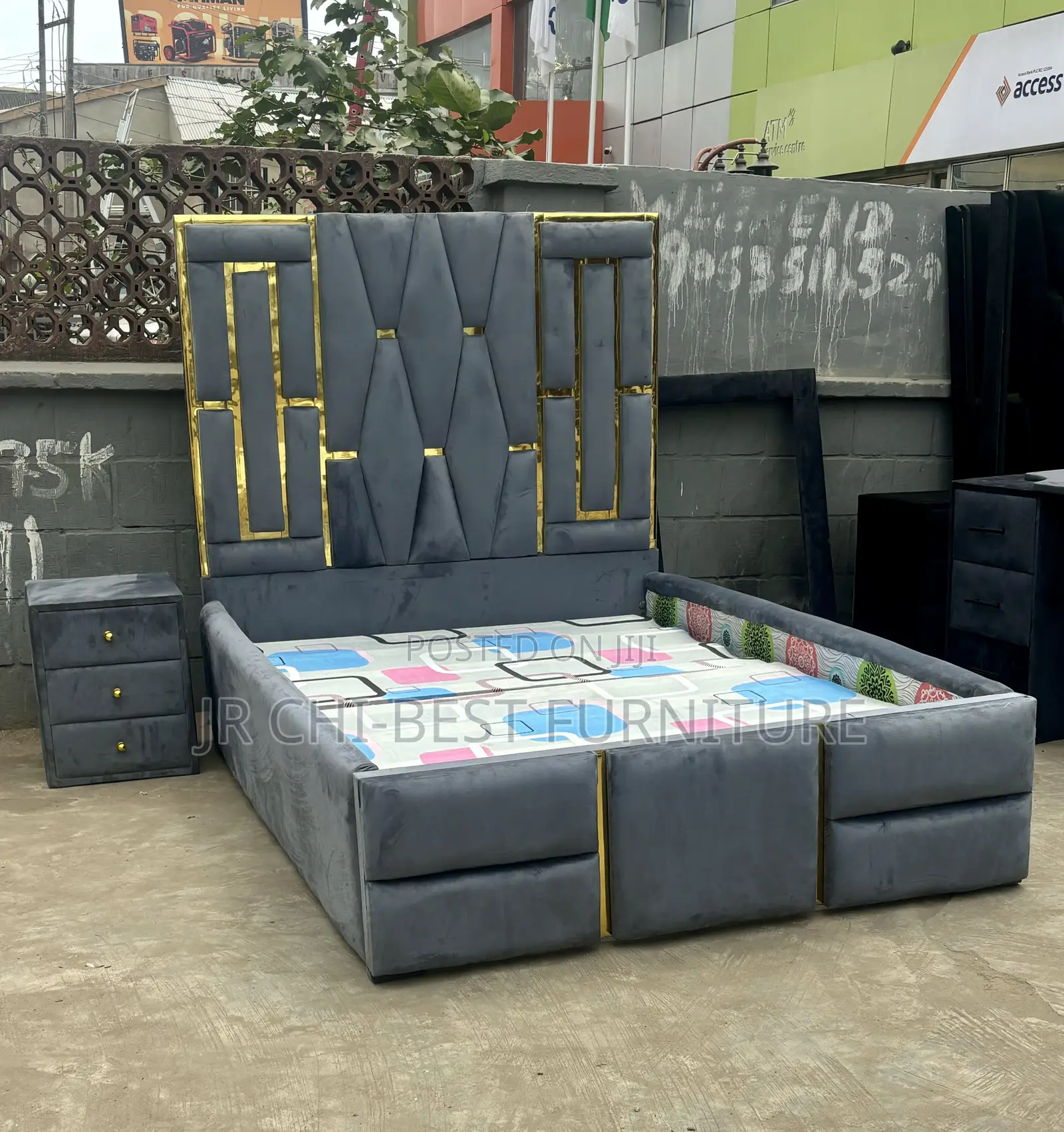 4.5 by 6 Upholstery Wooden HDF Bedframe of Splendid Quality