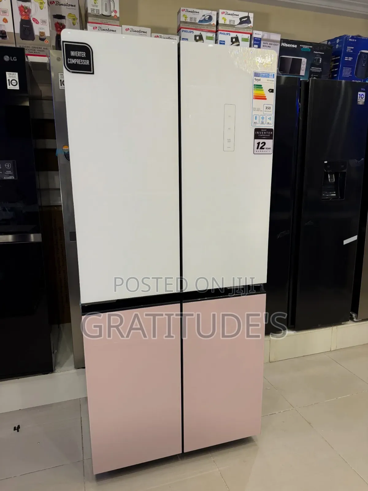 Royal Inverter 550l 4 Doors Mirror Refrigerator