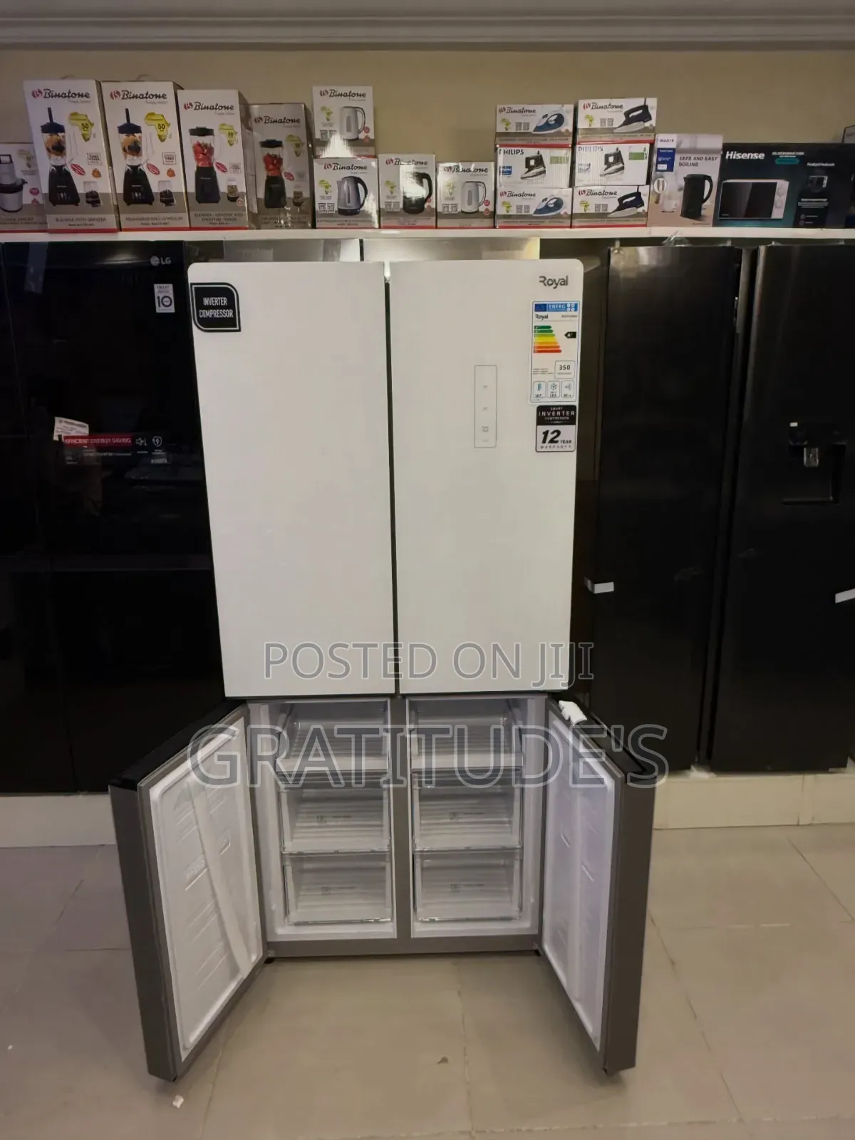 Royal Inverter 550l 4 Doors Mirror Refrigerator