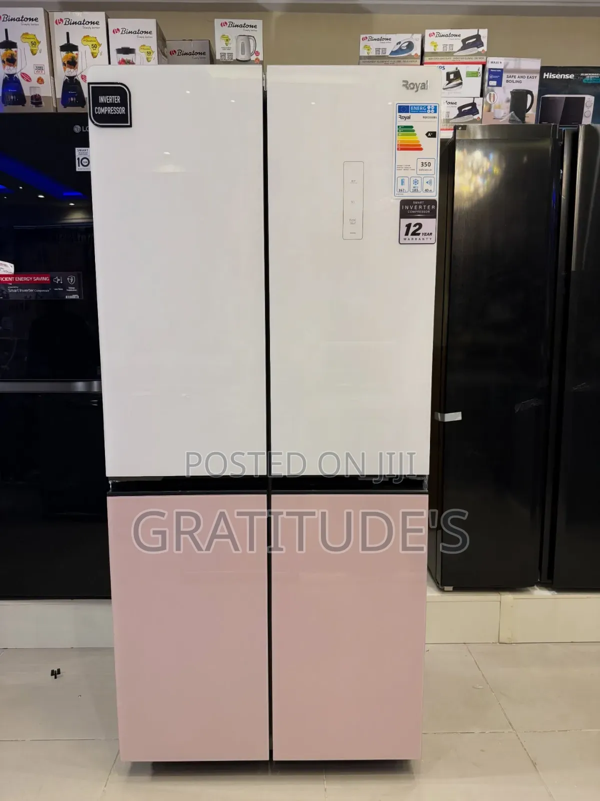 Royal Inverter 550l 4 Doors Mirror Refrigerator