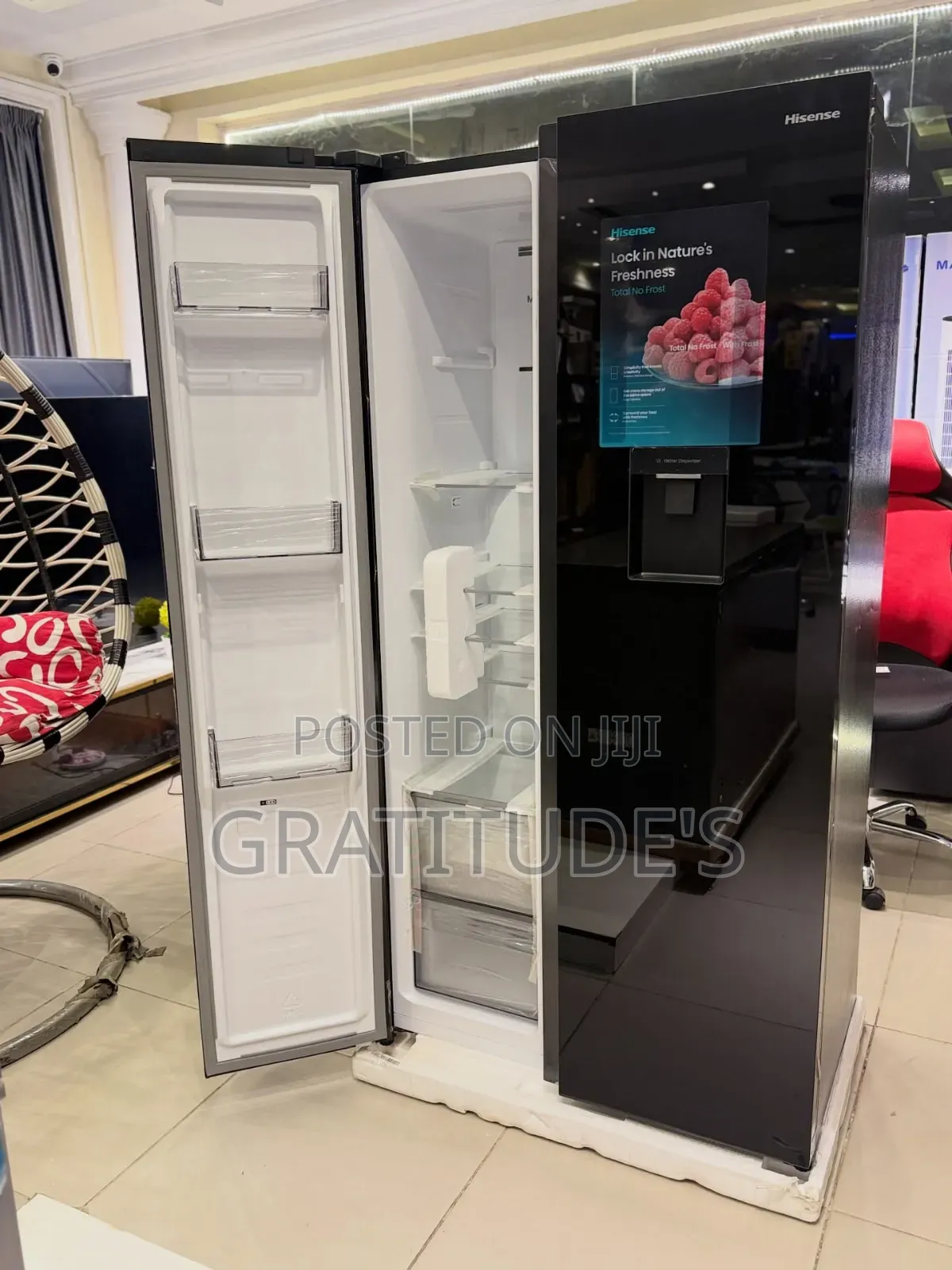 Hisense Black Mirror Door Refrigerator Inverter Technology 529l