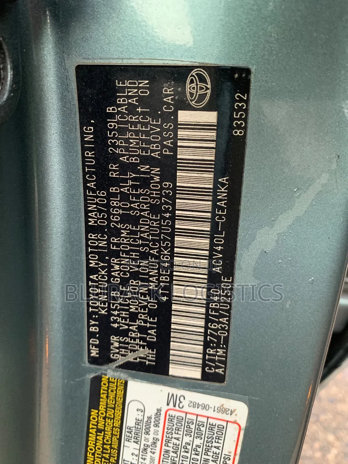Toyota Camry LE 4dr Sedan (2.4L 4cyl 5A) 2008 Green