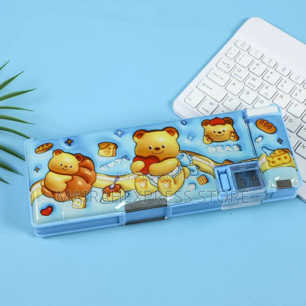 2pcs Double-Sided Magnetic Astronaut Pencil Box