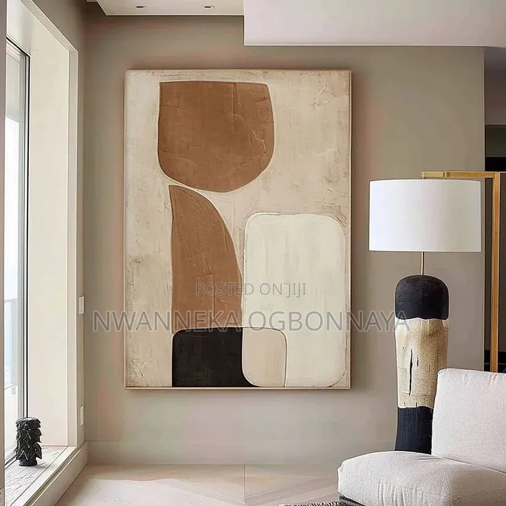 Modern Abstract Art Neutral Canvas Wall Art
