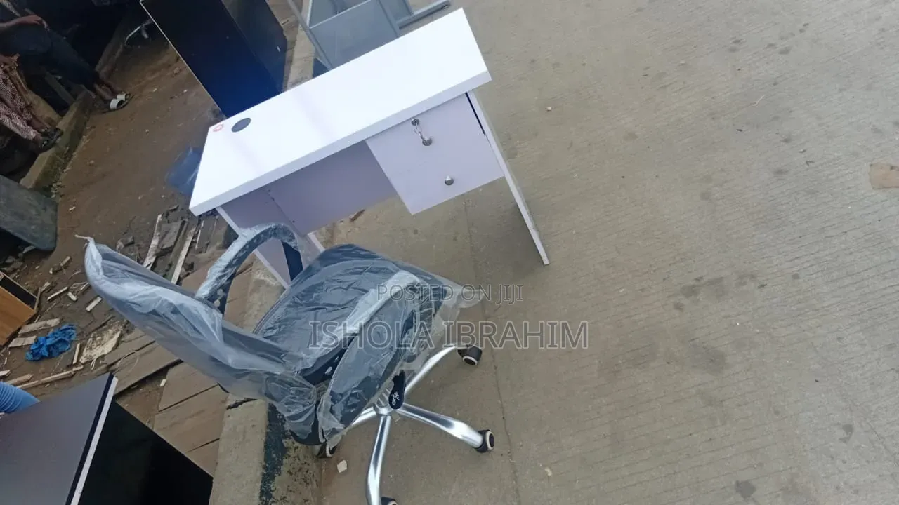 3ft White Office Table and Victory Chair Available