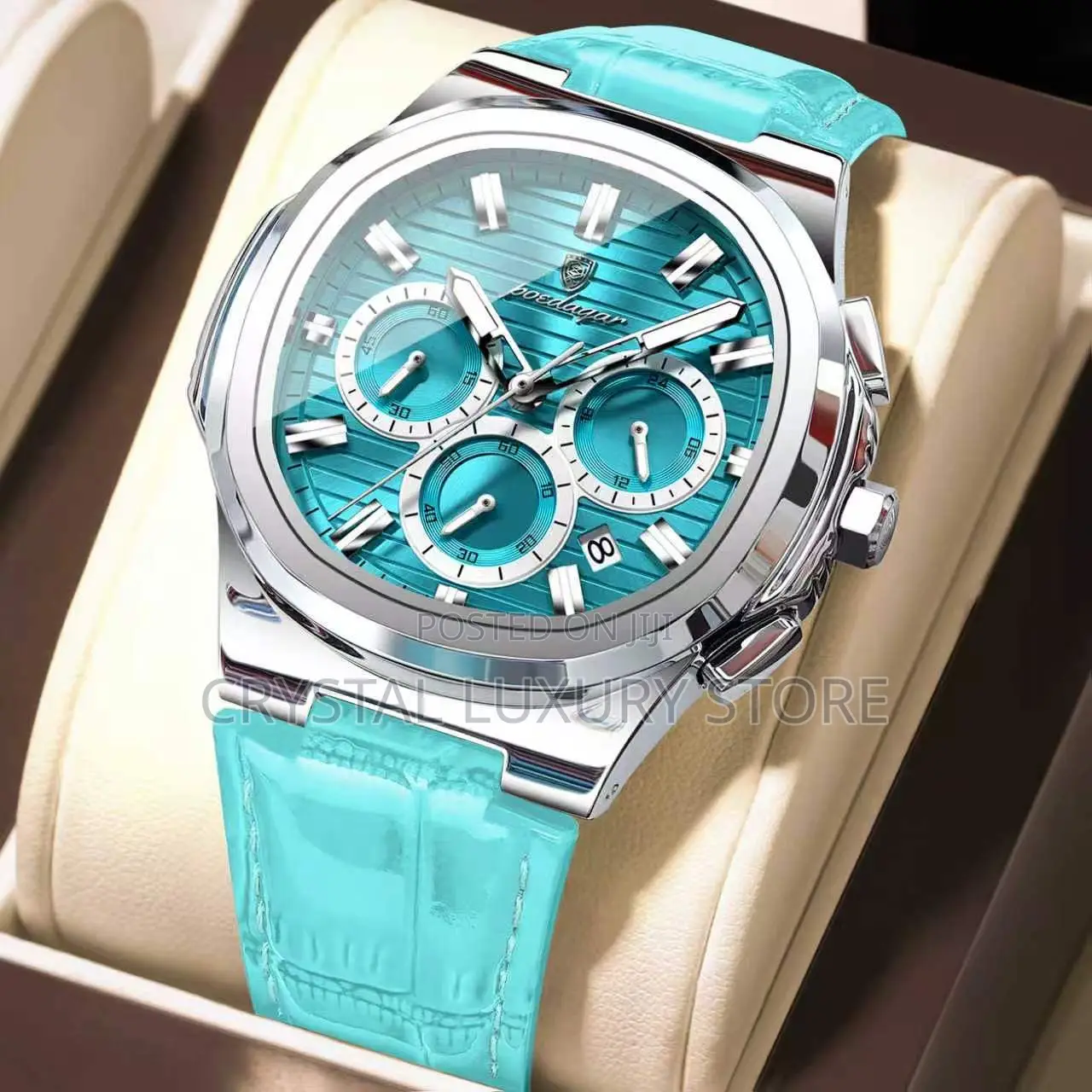 Poedagar Quality Men Genuine Leather Wristwatch