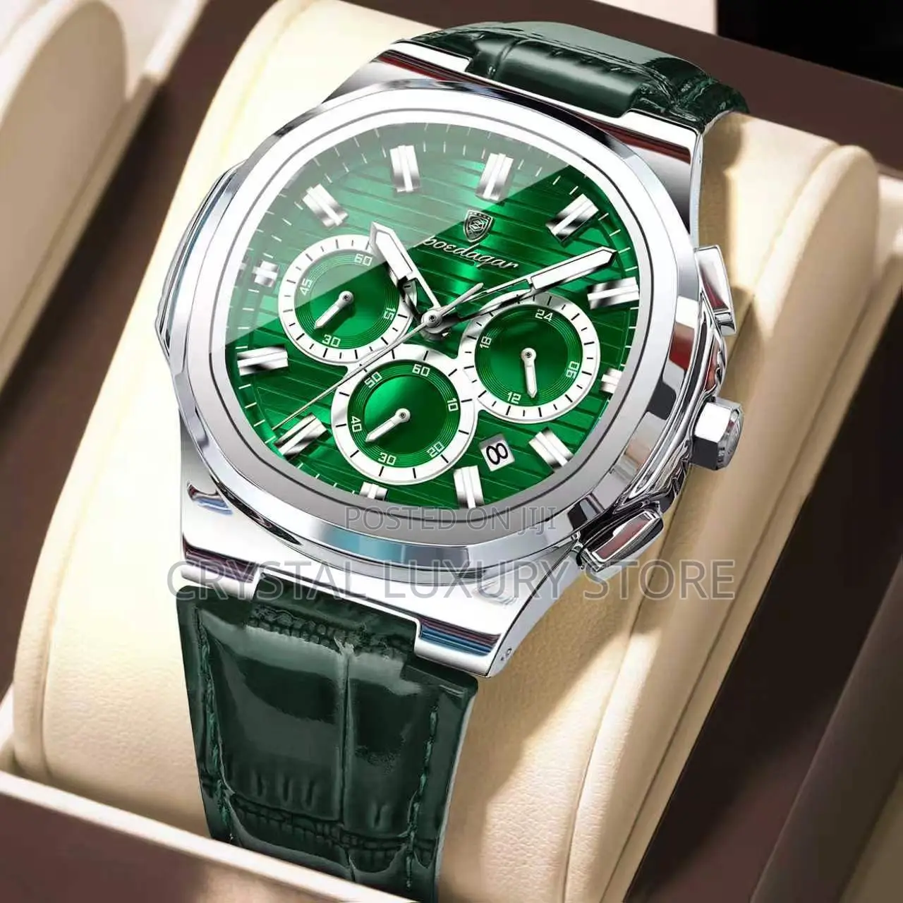 Poedagar Quality Men Genuine Leather Wristwatch