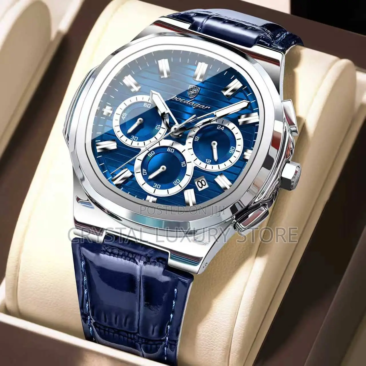 Poedagar Quality Men Genuine Leather Wristwatch