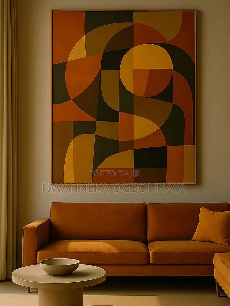 Geometric Abstract Artwork Canvas Painting