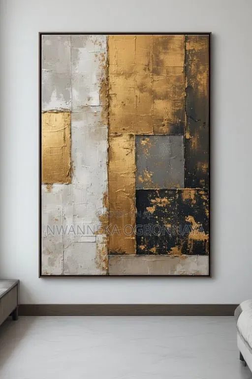 Geometric Abstract Artwork Canvas Painting