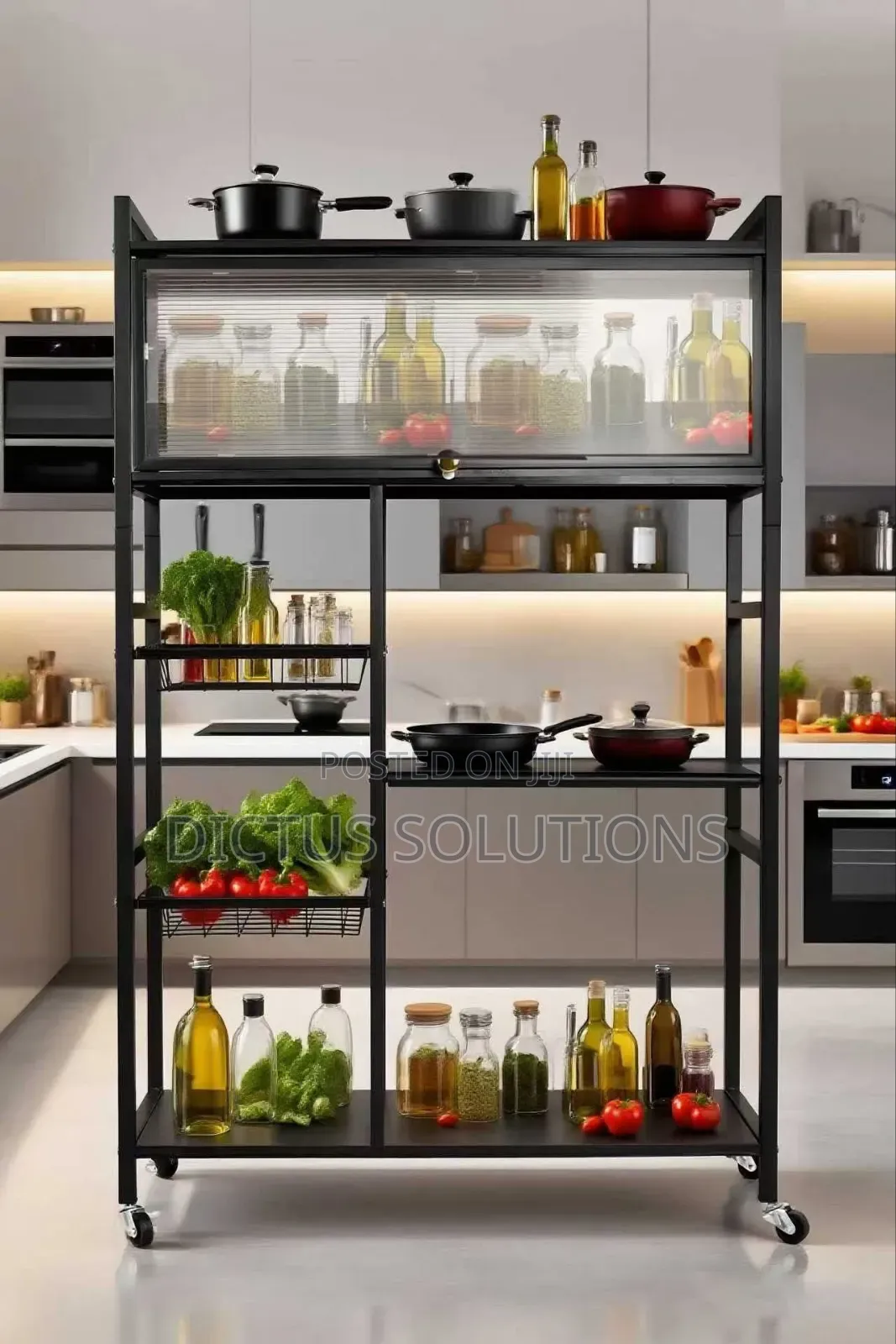 Multi Layers Kitchen Organizer Storage Rack Shelf With Wheels