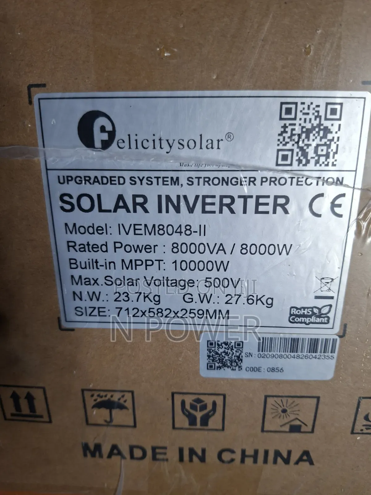 Felicity Solar 8kva 48v Ivem Hybrid Inverter
