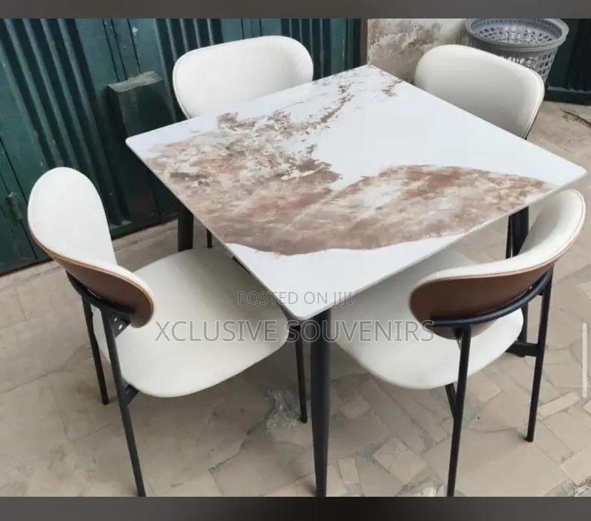 Luxury Minimalist Modern 4 Seaters Dinning Set