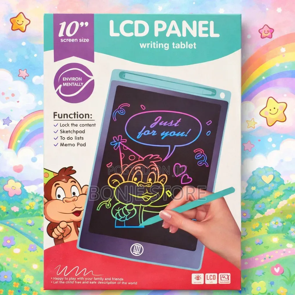 10 Inch LCD Writing Tablet| Colorful Digital Drawing Pad for Kids
