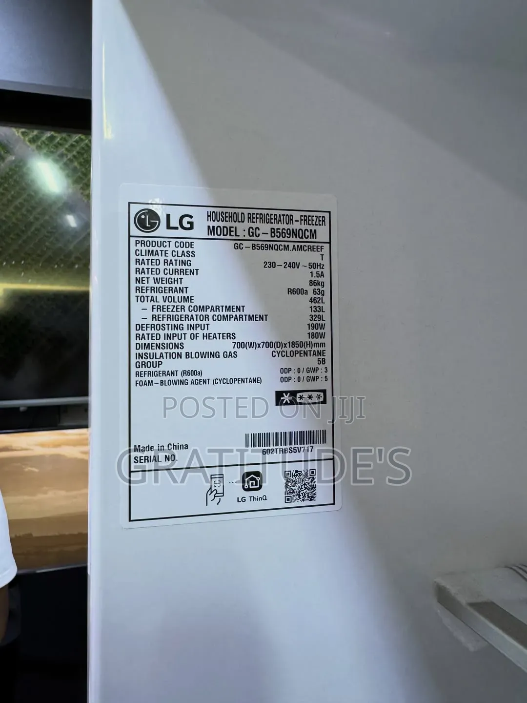 Lg Refrigerator Bottom Freezer 462liters