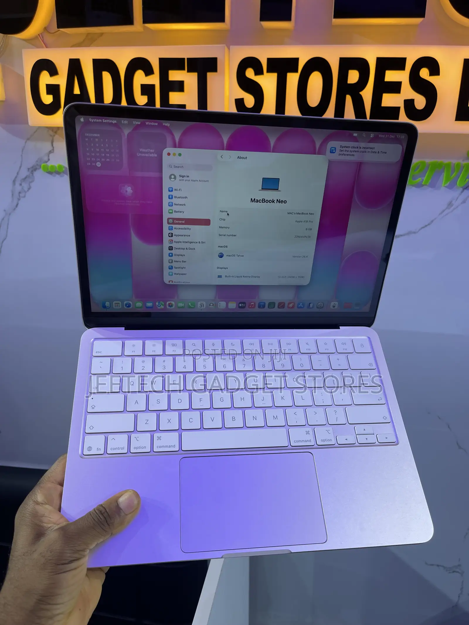 New Laptop Apple MacBook Neo 2026 8GB SSD 512GB