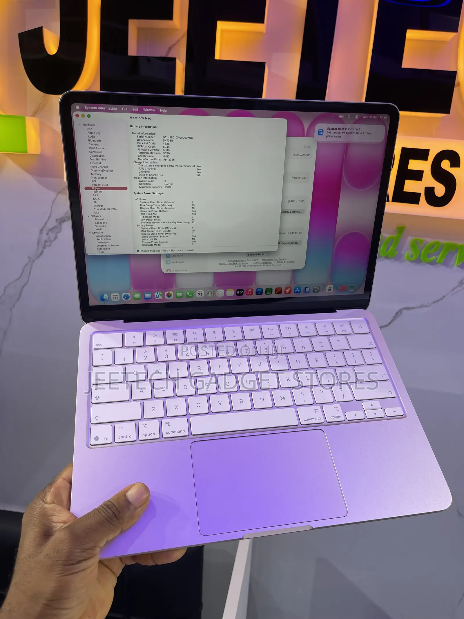 New Laptop Apple MacBook Neo 2026 8GB SSD 512GB