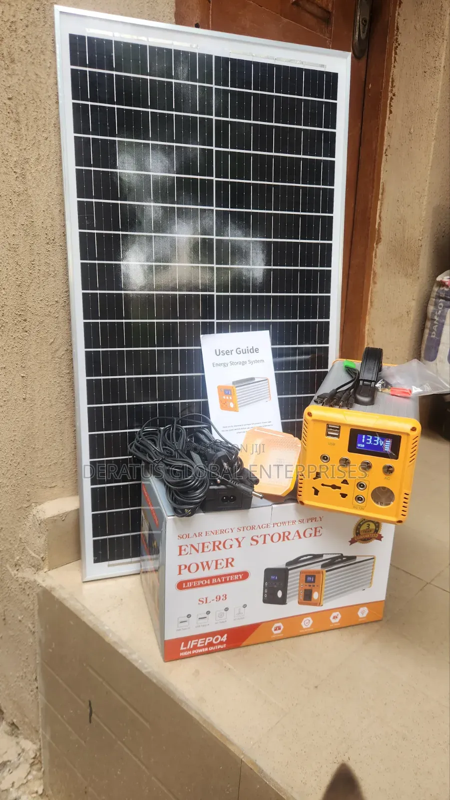 300w Portable Solar Generator With 70w Panel and 2dc Bulbs